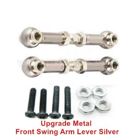 wltoys 144001 upgrades Metal Front Swing Arm Lever Silver