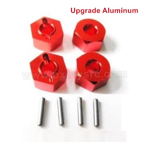 wltoys 144001 parts upgrade Metal Hexagon Wheel Seat Red