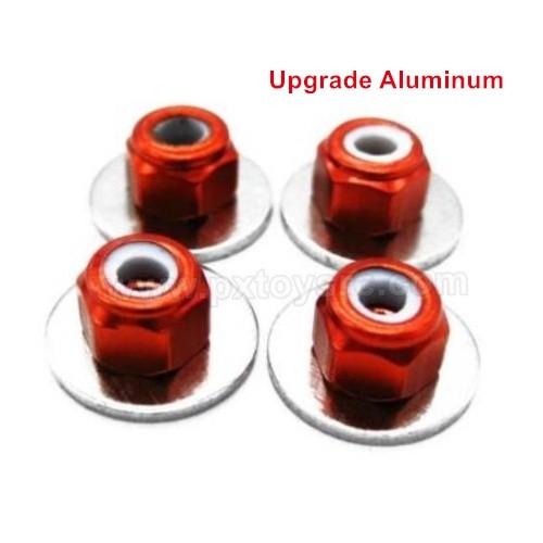 LC Racing EMB 1/14 Car Upgrade Locknut Red