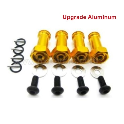 wltoys 144001 parts upgrade Metal Wheel Axle Extension Coupling Yellow