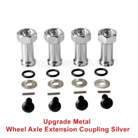 LC Racing EMB upgrade parts Wheel Axle Extension Coupling Silver