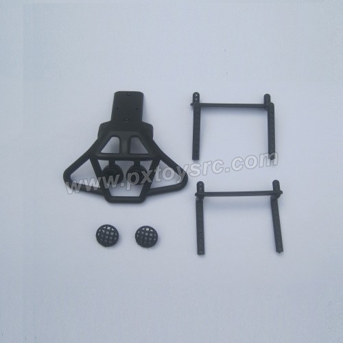 HBX Survivor Mt 12813 Parts Body Posts+Front Bumper 12607
