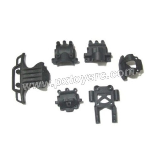 HBX 2078D rc car parts Front Rear Bumper+Gear Box Housing 24013