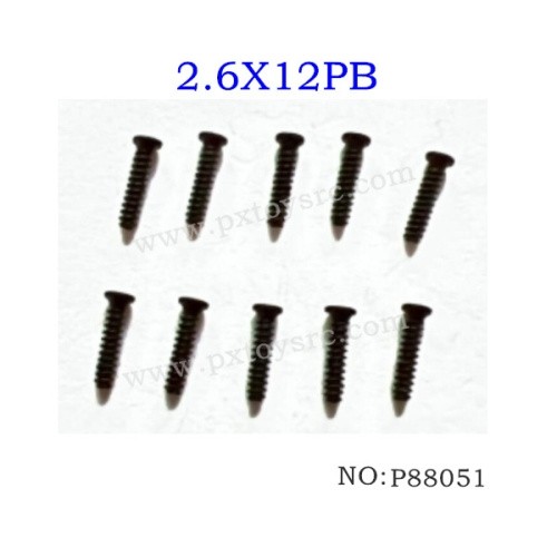 ENOZE RC Car Screw Parts 2.6X12PB Screw P88051 For 9000E 9002E