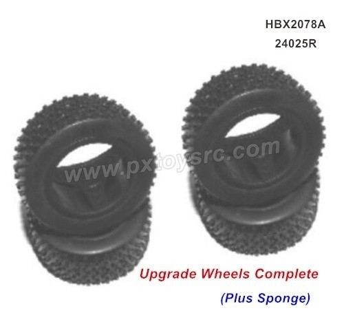 hbx 2078a uprade parts-Wheels Complete (Plus Sponge) 24025R