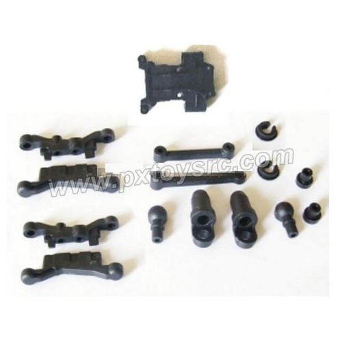HBX 2078B spare parts-Suspension Arms+Shock Absorber Plastic Parts+Front Gear Box Mount 24022