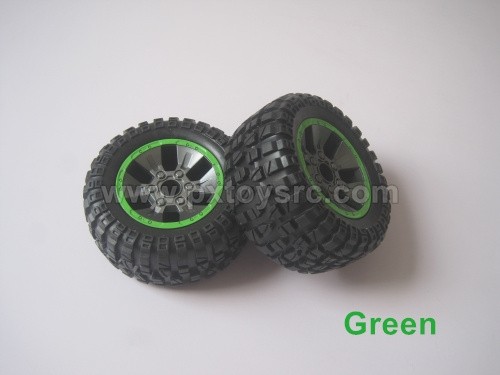 Pxtoys 9204E Parts Tire, Wheel-Green 