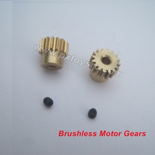 HBX Survivor Mt 12813 Parts Brushless Motor Pinion Gears 16T+Set Screws 3X3mm 12528