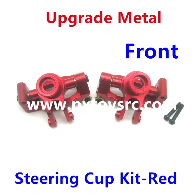 ENOZE 9203E Upgrade Parts Metal Front Steering Cup Kit-Red