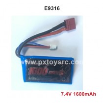 Remo 7.4V 1600mAh Lipo Battery For 1635 RC Car T Plug