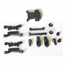 HBX 2078C 1/24 Parts-Suspension Arms+Shock Absorber Plastic Parts+Front Gear Box Mount 24022