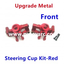 PXtoys 9202 Car Upgrade Metal Front Steering Cup Kit-Red
