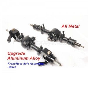 JJRC Q65 D844 Upgrade Aluminum Alloy Front Rear Axle Assembly-Black