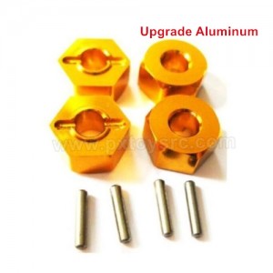 LC Racing EMB 1/14 Car Upgrade Parts Metal Hexagon Wheel Seat Yellow