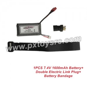 GPToys S920 Judge Truck Upgrade Parts 1PCS 7.4V 1600mAh Battery+Double Electric Link Plug+Battery Bandage 
