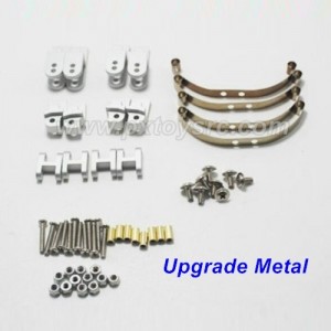 JJRC Q65 D844 Upgrade Parts Metal Shock Frame+Shock Absorbing Plate Kit-Silver