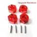 wltoys 144001 parts upgrade Metal Hexagon Wheel Seat Red
