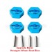 wltoys 144001 upgrade kit-Metal Hexagon Wheel Seat Blue