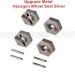 Wltoys 144001 Spare parts upgrade Metal Hexagon Wheel Seat Silver