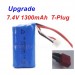 HBX 16889 16889A Ravage Upgrade Battery 7.4V 1300mAh Li-Ion Battery T-Plug M16120T (For Brushless Version)