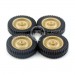 JJRC Q65 D844 1/10 Crawler Military Truck Parts Tire, Wheel-Yellow 4Pcs