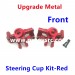 ENOZE NO.9204E Upgrade Parts Metal Front Steering Cup Kit-Red